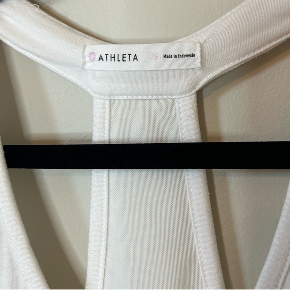 Athleta Tee Racerback Ruched Sleeveless Midi
Dress White Small - Picture 3 of 6